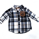 BLOOPER KIDS: Monogrammed Kids Plaid Layering Tunic