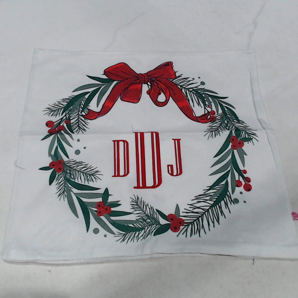 BLOOPER ACCESSORY: Monogrammed Christmas Pillow Sham