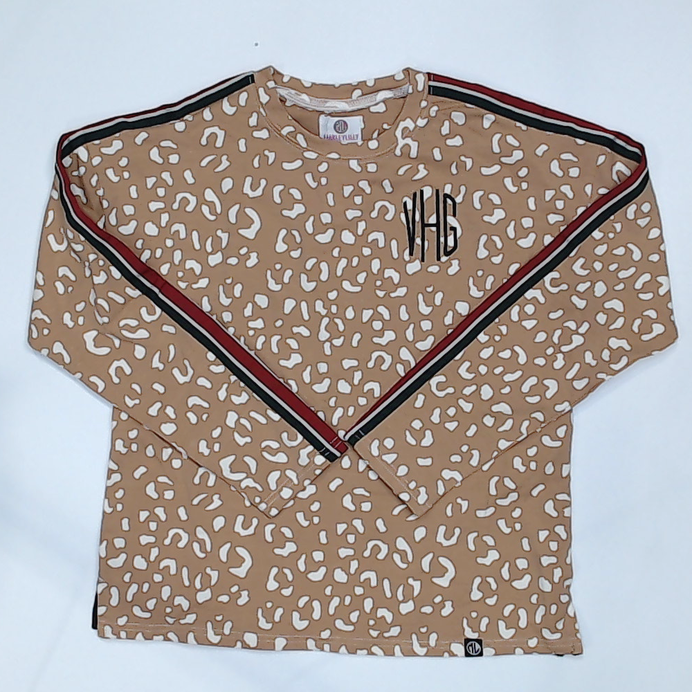 BLOOPER KIDS: Monogrammed Kids Striped Sleeve Shirt