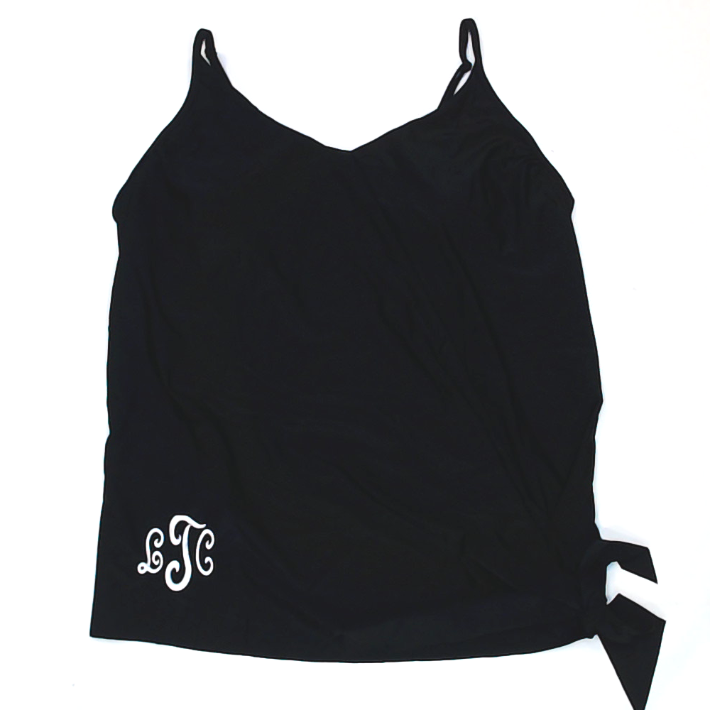 BLOOPER SWIM: Monogrammed Ruched Tankini