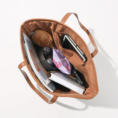 inside of leopard spots tote bag