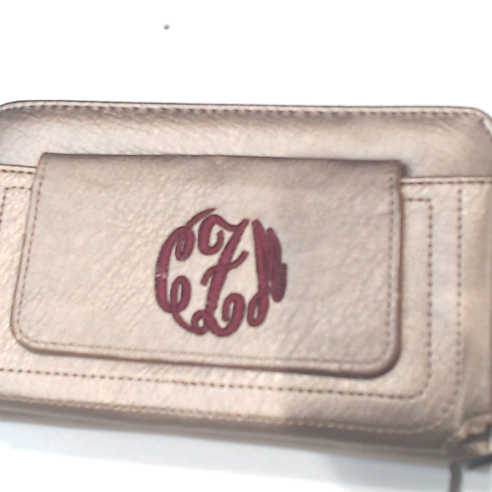 BLOOPER BAG: Monogrammed Phone Wallet Wristlet