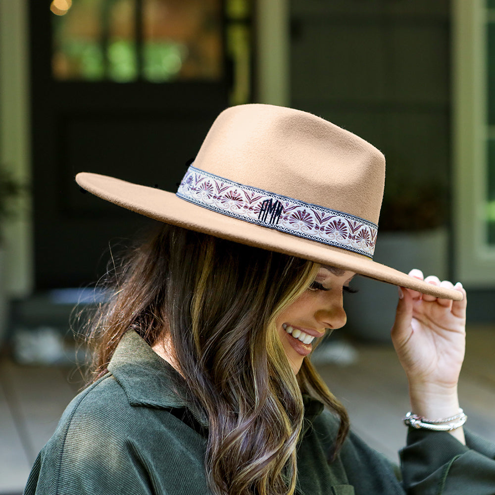 [Peyton] Tan Wide Brim Hat