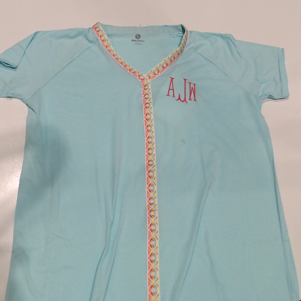 BLOOPER SWIM: Monogrammed Accent Cover Up