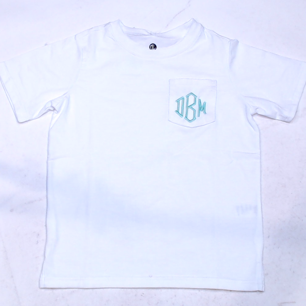BLOOPER KIDS: Monogrammed Kids Short Sleeve Shirt