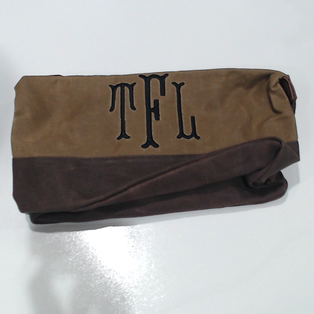 BLOOPER BAG: Personalized Waxed Canvas Dopp Kit