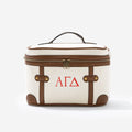 Alpha Gamma Delta Vintage Train Case | Ivory