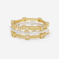 silver and gold cable stack rings