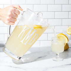 Clear acrylic pitcher with lemonade