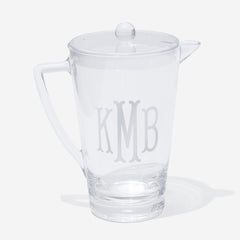 Monogrammed Acrylic Pitcher in Clear