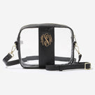 Monogrammed Clear Stadium Crossbody Bag | Black