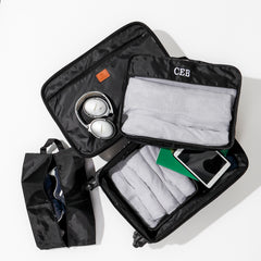 Personalized Packing Cube Set in suitcase