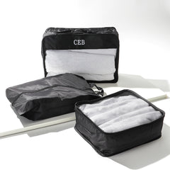 Personalized Packing Cube Set in studio