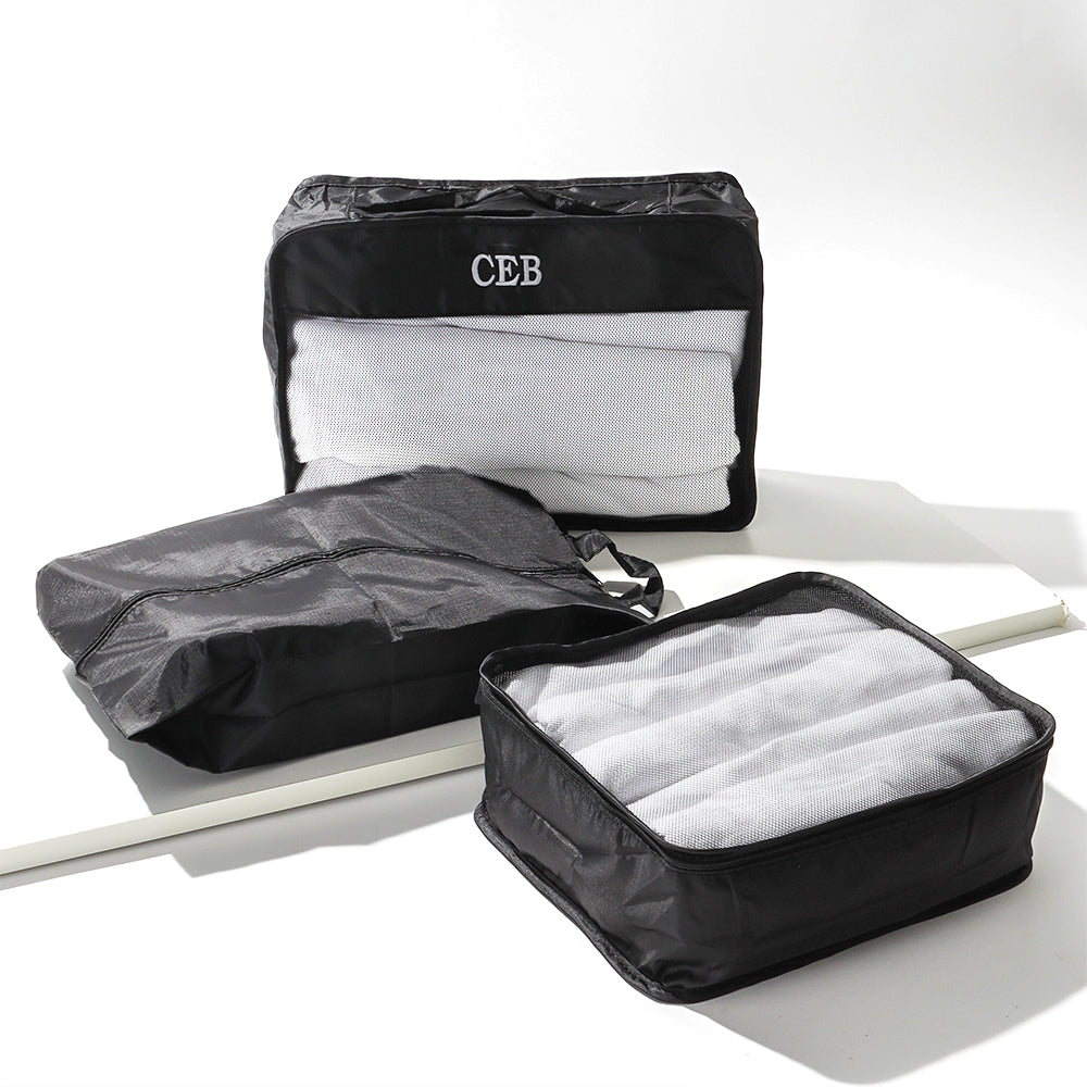 Personalized Packing Cube Set in studio