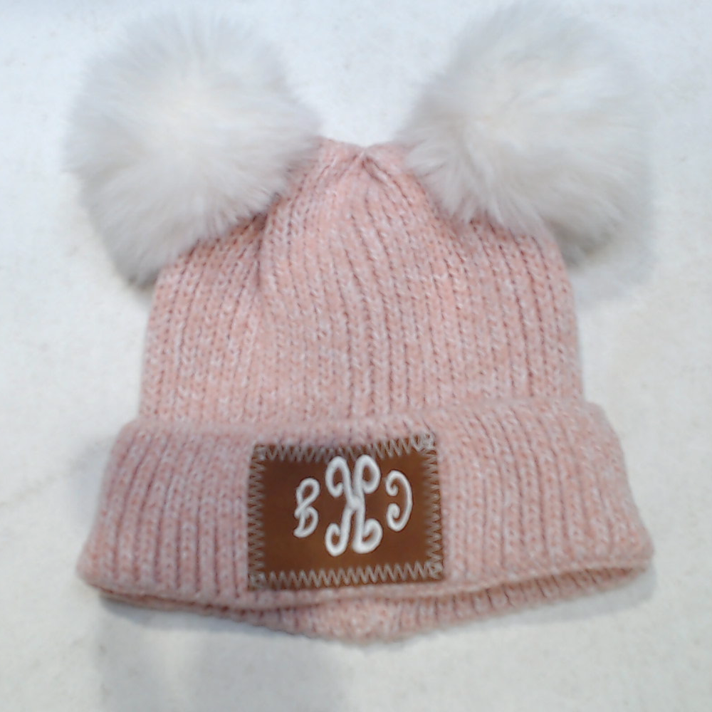 BLOOPER KIDS: Monogrammed Kids Pom Pom Beanie