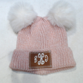 BLOOPER KIDS: Monogrammed Kids Pom Pom Beanie