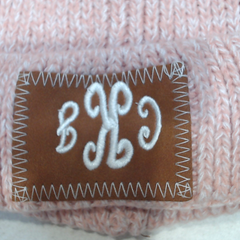 BLOOPER KIDS: Monogrammed Kids Pom Pom Beanie
