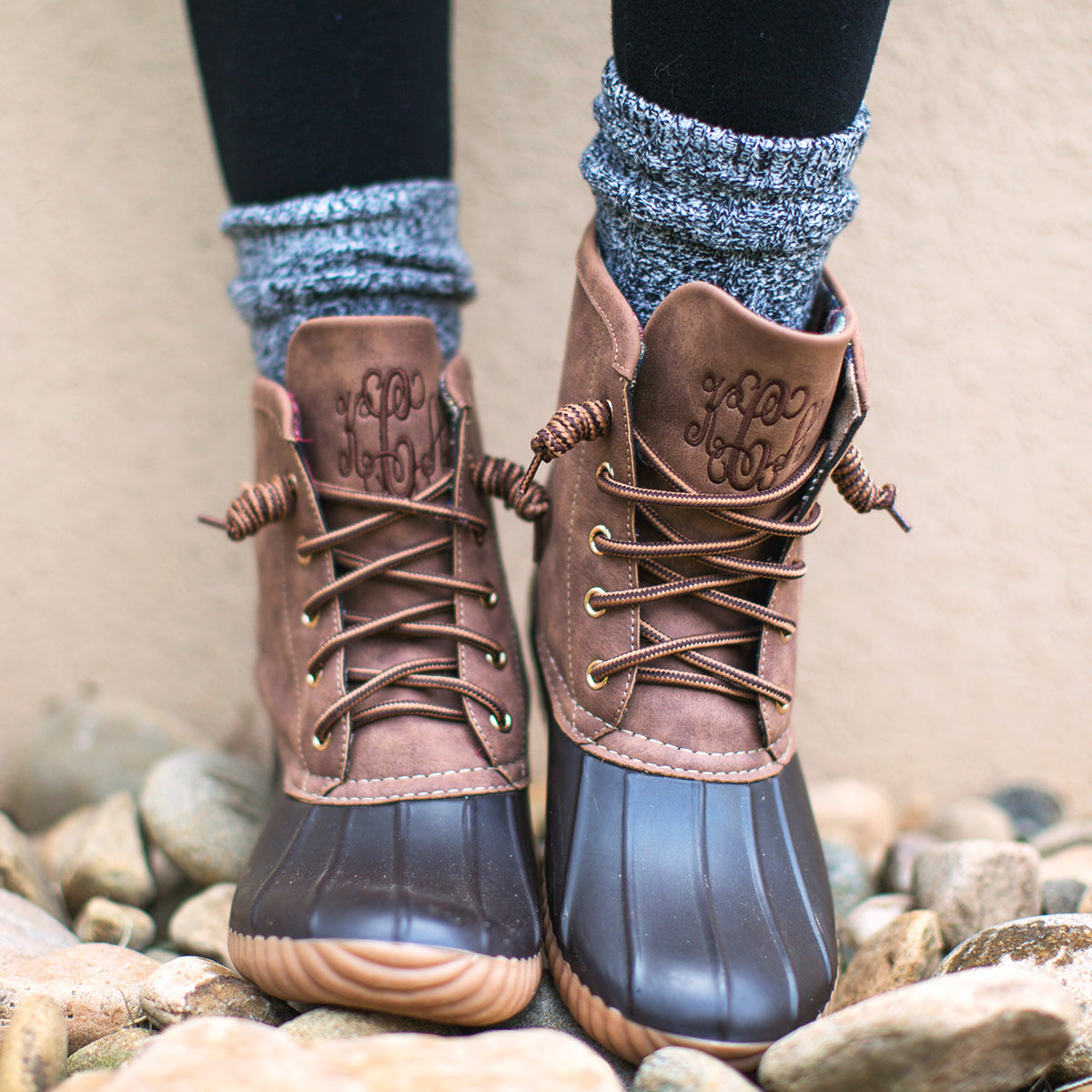 marbled duck boot socks