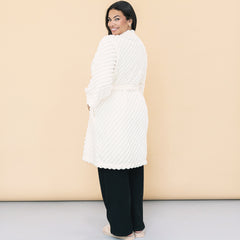 back of ivory personalized plush robe