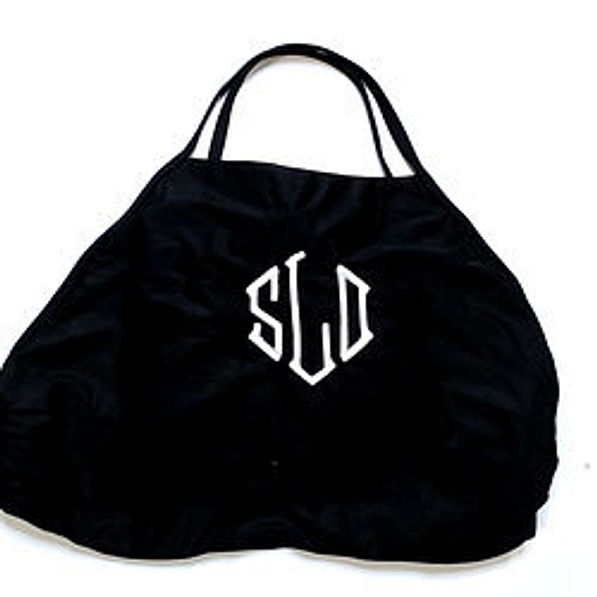 BLOOPER SWIM: Monogrammed High Neck Bikini Top