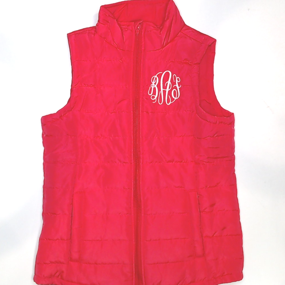 BLOOPER CLOTHING: Monogrammed Puffer Vest