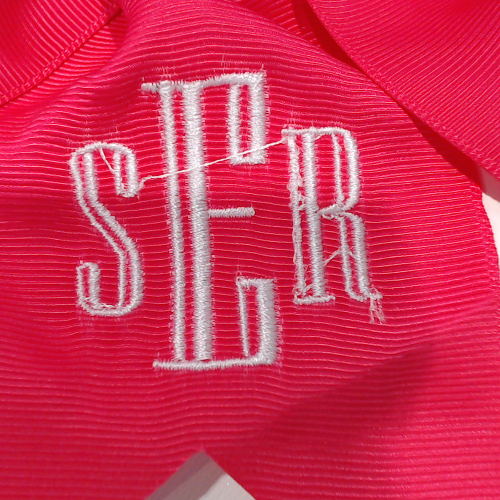 BLOOPER KIDS: Monogrammed Girls Hair Bow