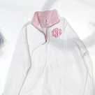 BLOOPER CLOTHING: Monogrammed Quarter Zip Sweatshirt