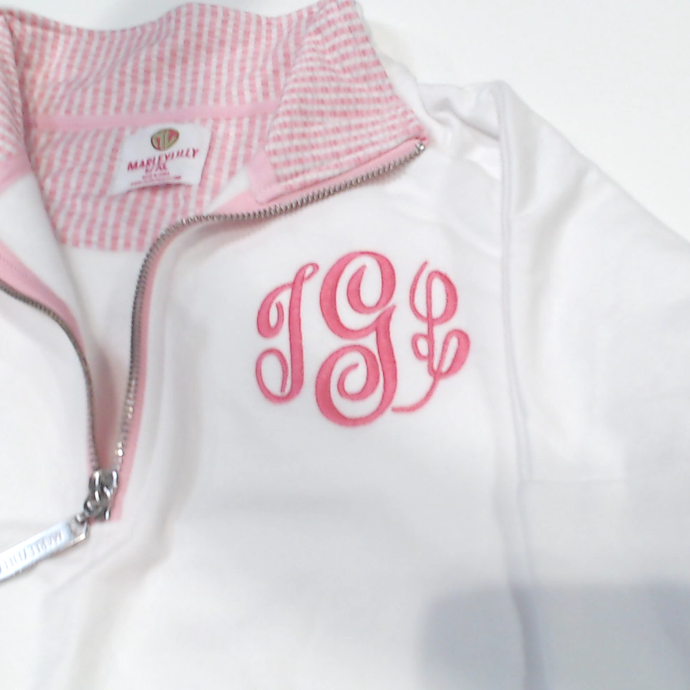 BLOOPER CLOTHING: Monogrammed Quarter Zip Sweatshirt