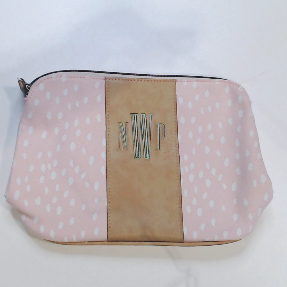 BLOOPER BAG: Monogrammed Dottie Cosmetic Case