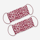 Leopard Face Mask Set | Burgundy