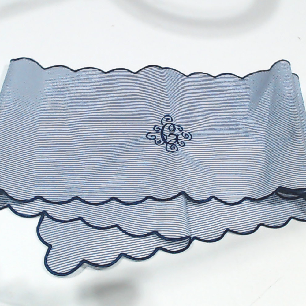 BLOOPER ACCESSORY: Monogrammed Scalloped Table Runner