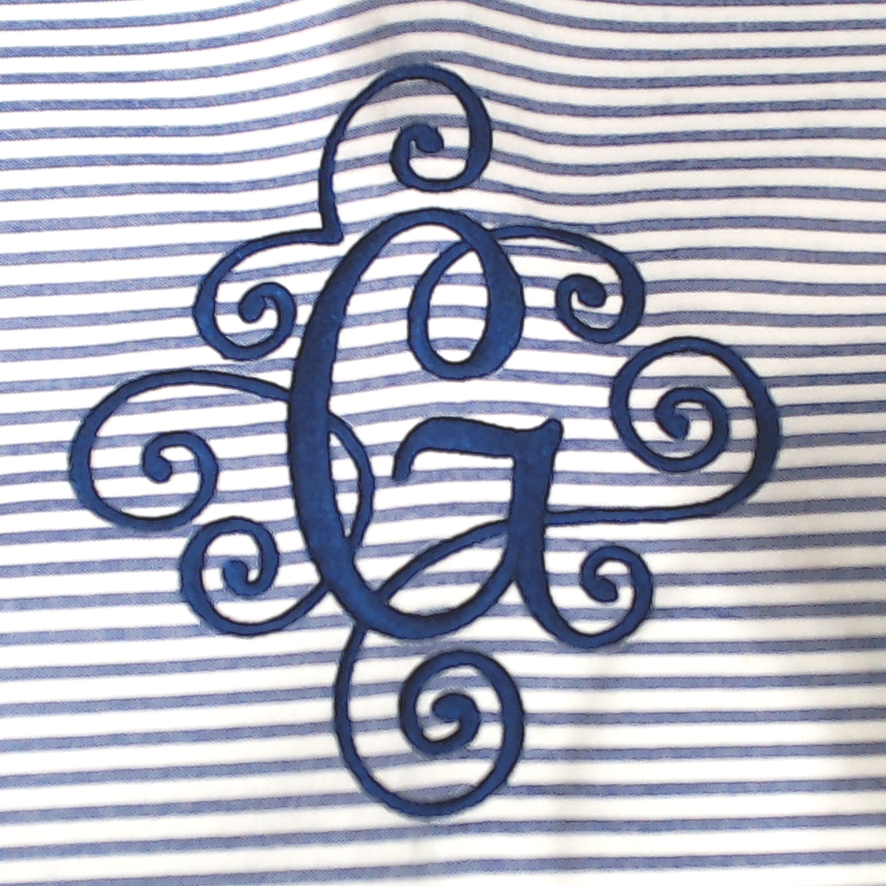 BLOOPER ACCESSORY: Monogrammed Scalloped Table Runner