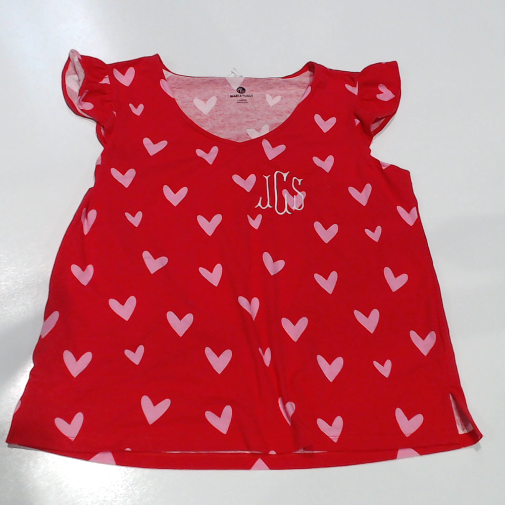 BLOOPER CLOTHING: Monogrammed Ruffle Pajama Top