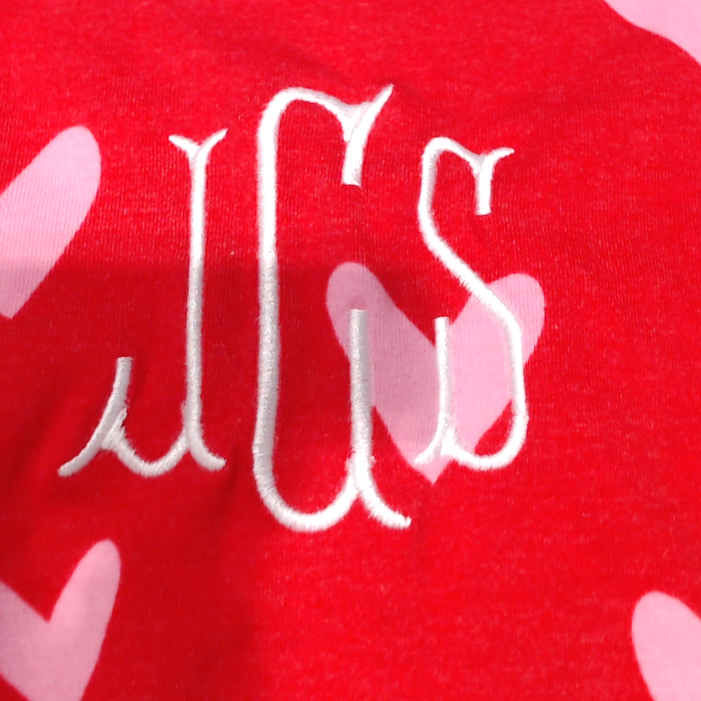 BLOOPER CLOTHING: Monogrammed Ruffle Pajama Top
