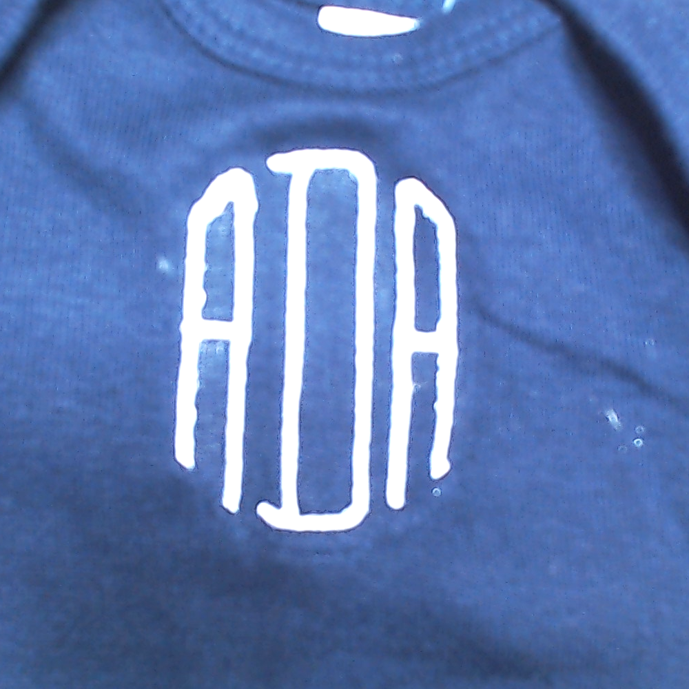 BLOOPER KIDS: Monogrammed Baby Short Sleeve Bodysuit