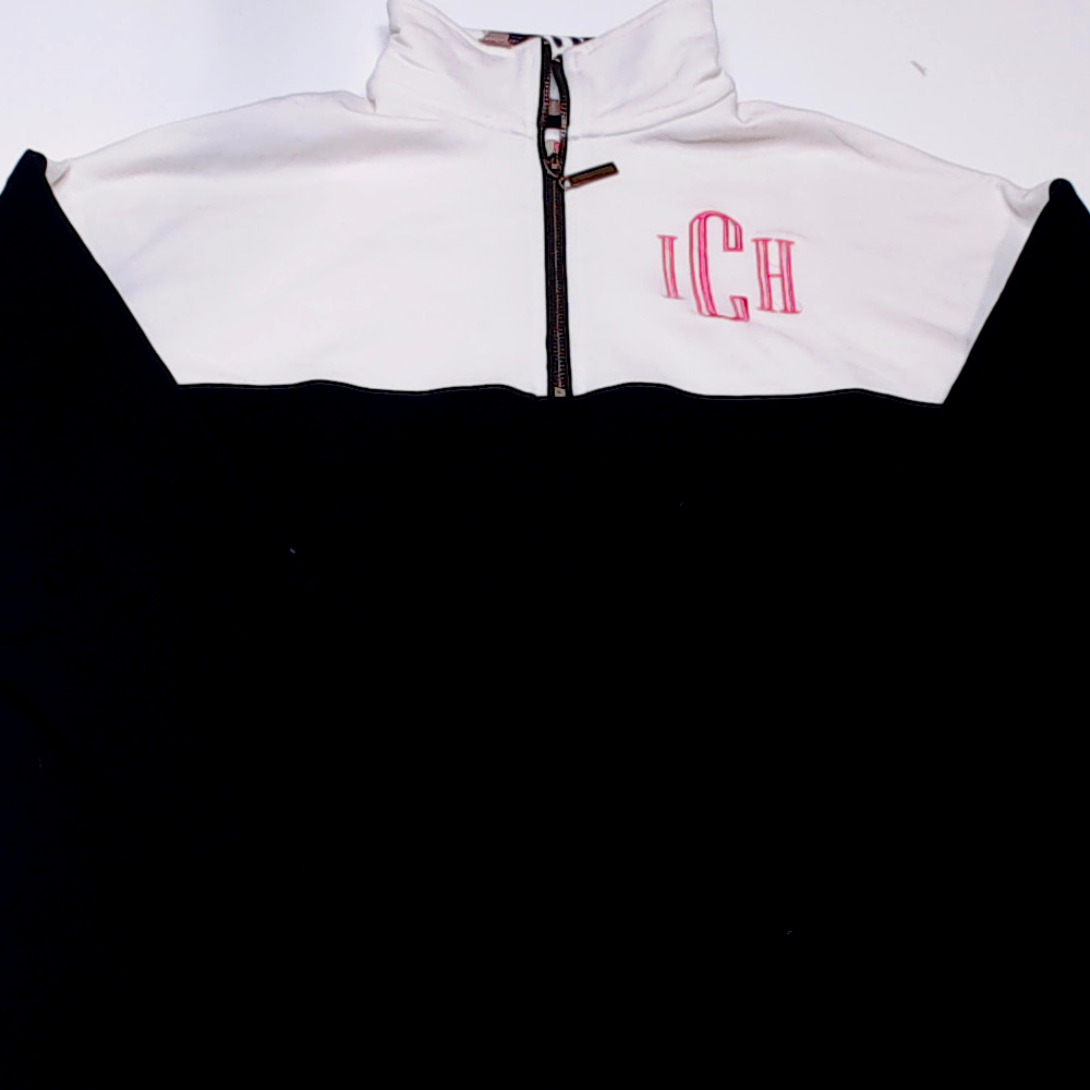 BLOOPER CLOTHING: Monogrammed Quarter Zip Sweatshirt