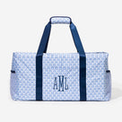 Monogrammed Wire Top Extra Large Tote | Blue Shells