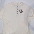 BLOOPER CLOTHING: Monogrammed Waffle Henley Tunic
