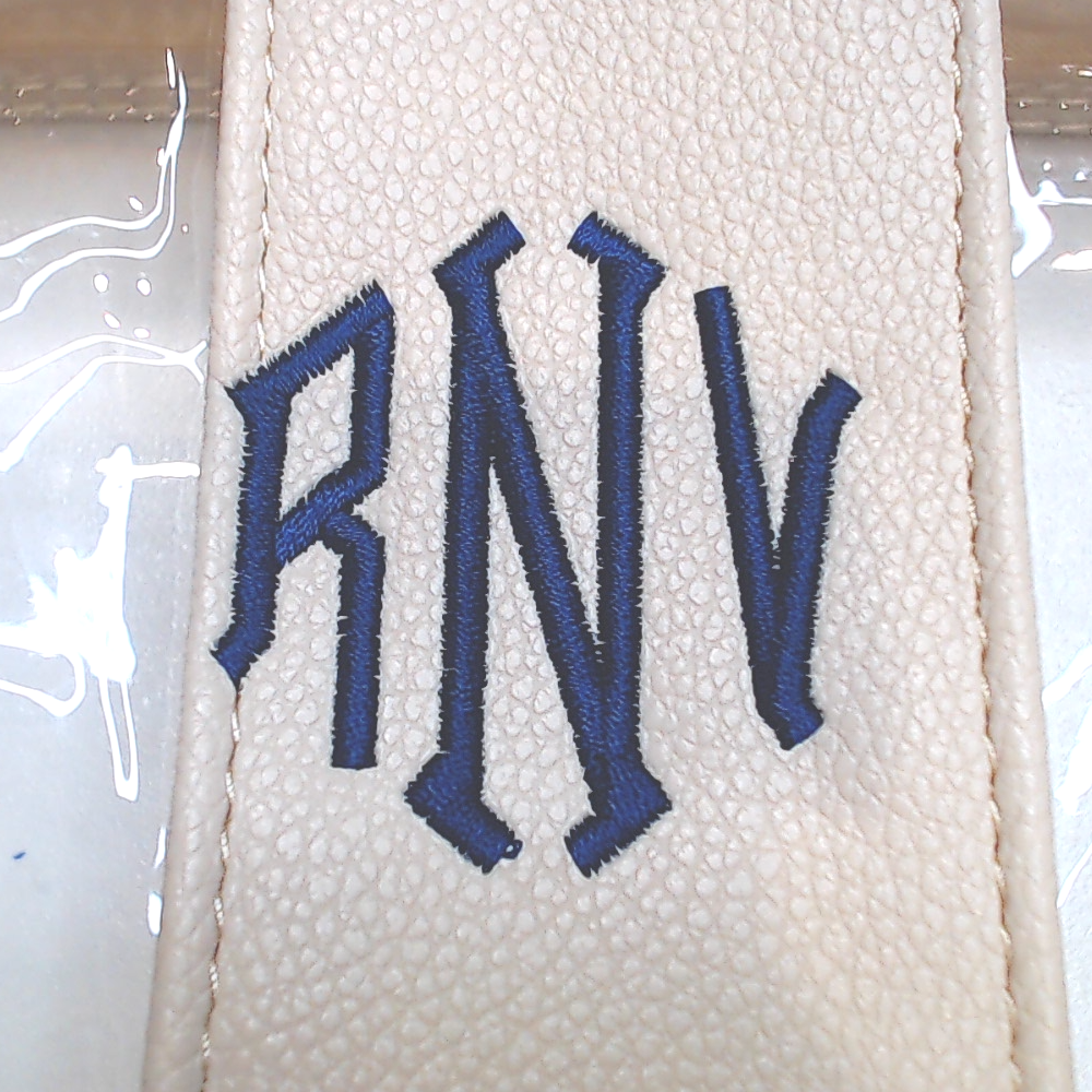 BLOOPER BAG: Monogrammed Clear Stadium Crossbody Bag