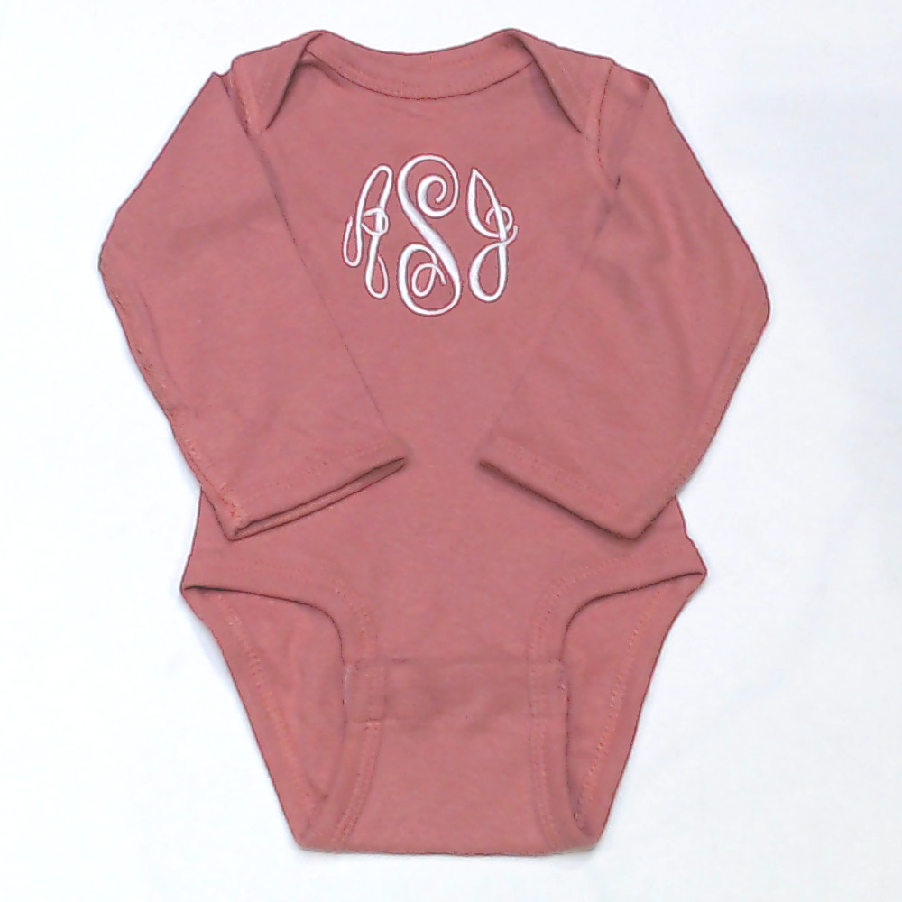 BLOOPER KIDS: Monogrammed Baby Long Sleeve Bodysuit