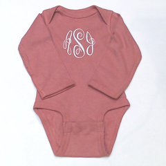 BLOOPER KIDS: Monogrammed Baby Long Sleeve Bodysuit