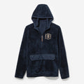 monogrammed lightweight fleece hoodie in navy