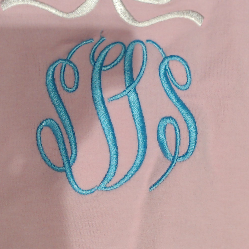 BLOOPER CLOTHING: Monogrammed Embroidered Bow Sweatshirt