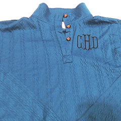 BLOOPER CLOTHING: Monogrammed Cable Knit Pullover
