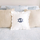 Monogrammed Pillow Sham | Scalloped