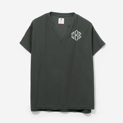 Monogrammed Waffle Shirt in Charcoal