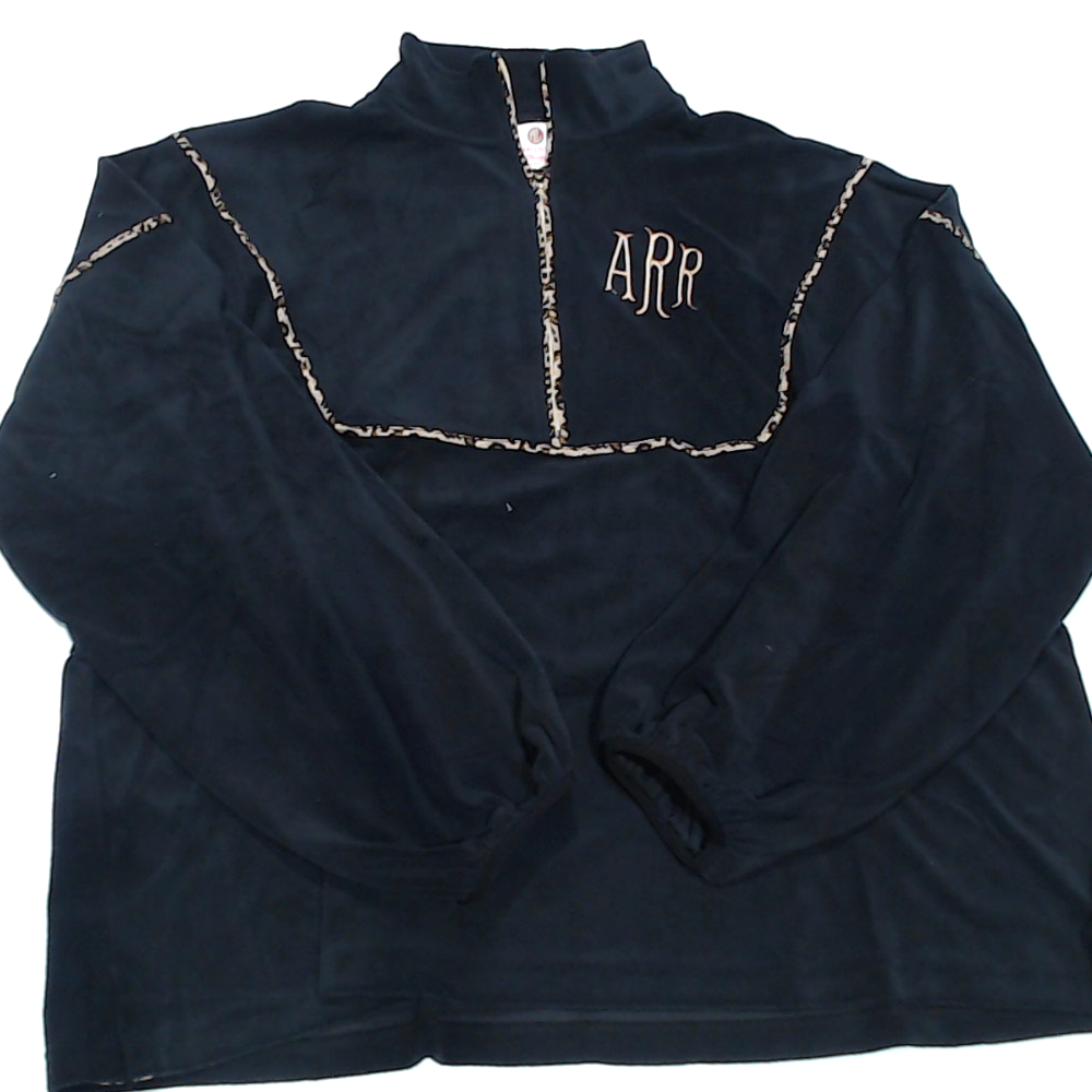 BLOOPER CLOTHING: Monogrammed Leopard Piped Pullover Sweatshirt
