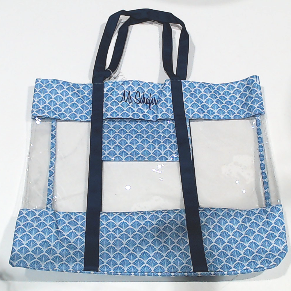 BLOOPER BAG: Monogrammed Clear Beach Tote