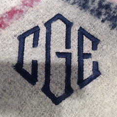 BLOOPER CLOTHING: Monogrammed Plaid Poncho