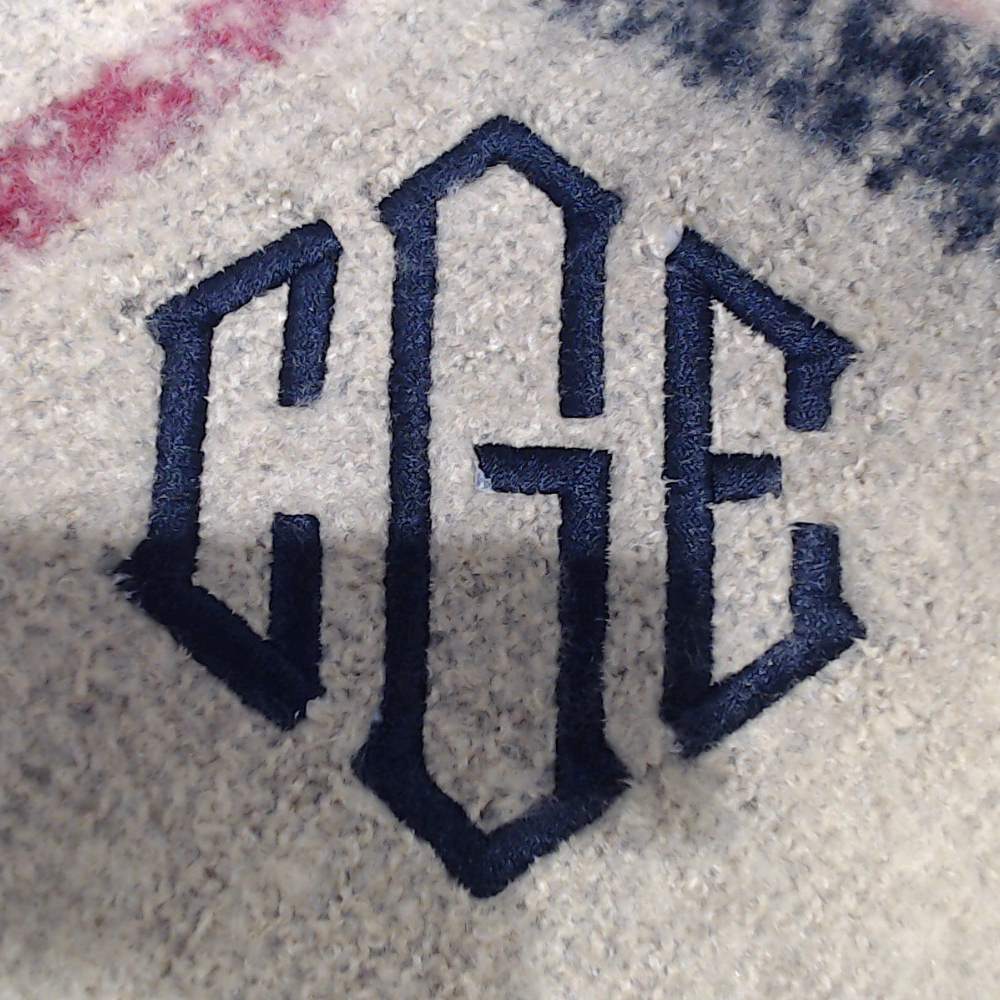 BLOOPER CLOTHING: Monogrammed Plaid Poncho